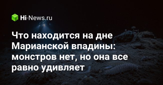 Что находится на дне Марианской впадины: монстров нет, но она