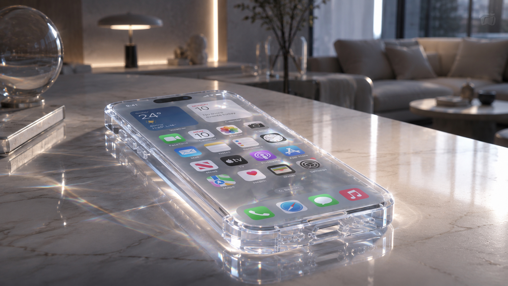 Корпус iPhone 20: последние слухи и утечки. Выглядит стеклянный корпус стильно, но уж очень он непрактичен. Фото.