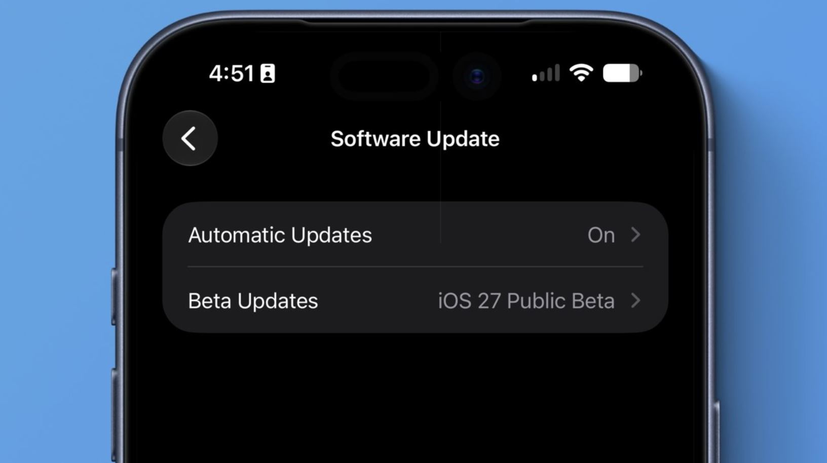 Что известно о второй публичной бете iOS 27. Вторая публичная бета — то же самое, что Devloper Beta 4. Фото.