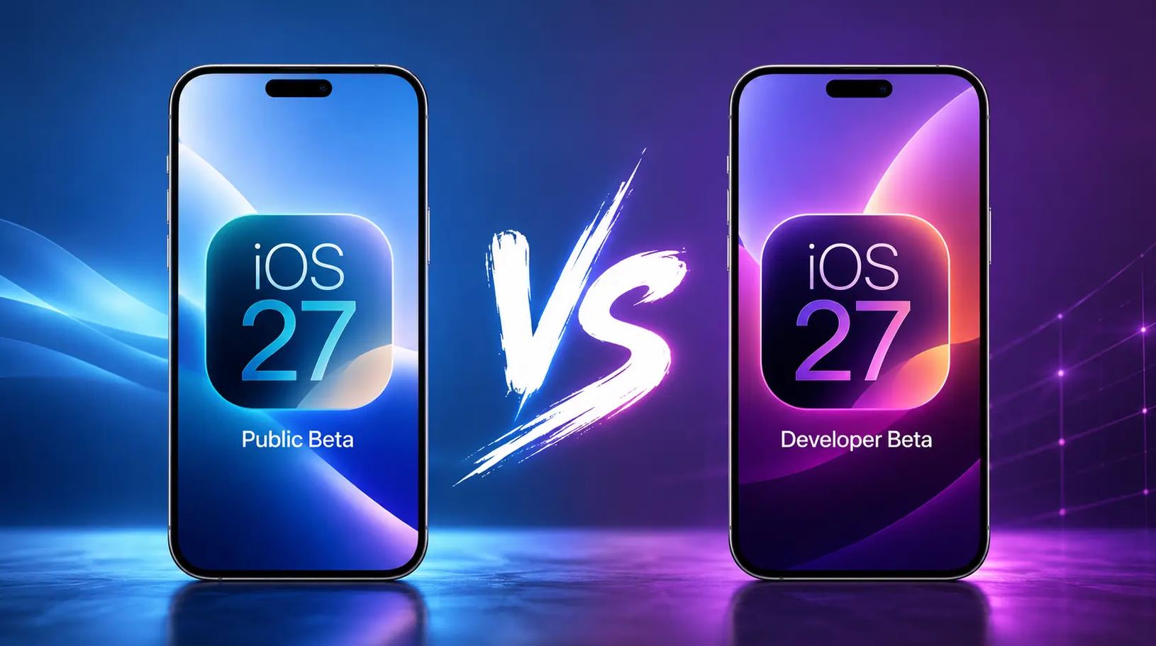 Чем публичная бета iOS 27 отличается от версии для разработчиков. Публичная версия содержит меньше ошибок и работает чуть стабильнее. Фото.
