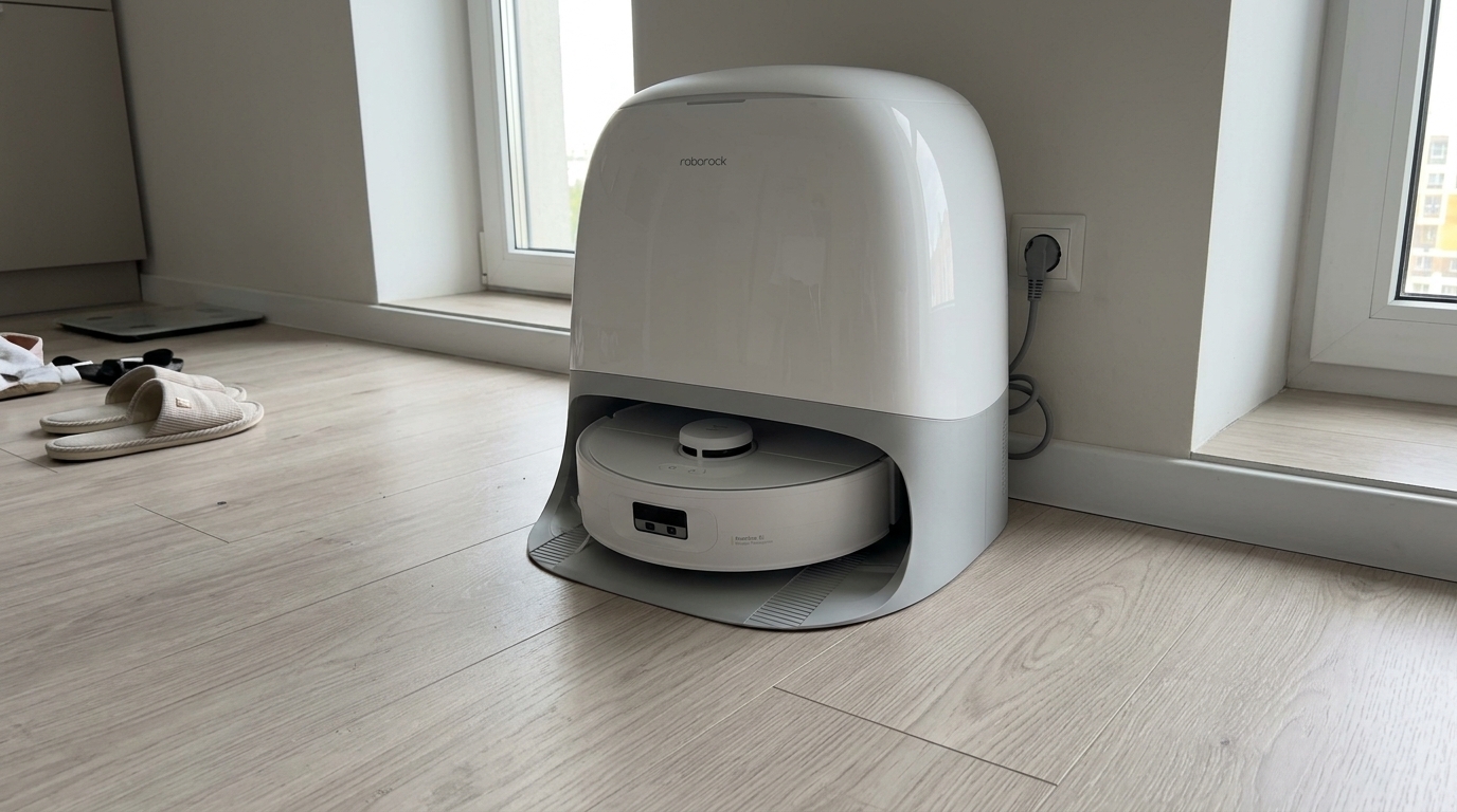 Roborock Qrevo Curv 2 Flow: робот-пылесос с самоочисткой и сушкой. Roborock Qrevo Curv 2 Flow — мощный робот-пылесос с качественной мойкой полов. Фото.