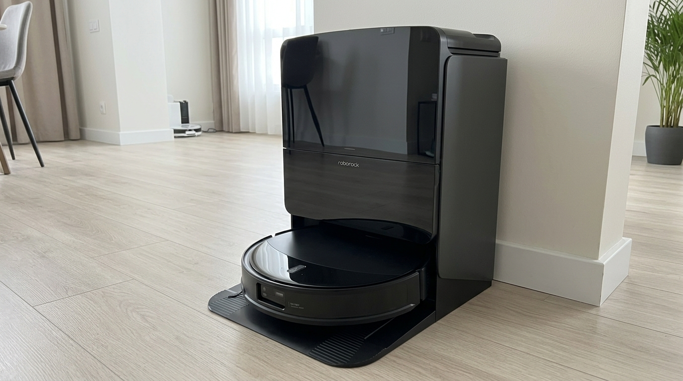 Roborock Saros 10R: мощный и тонкий робот-пылесос для уборки под кроватью. Попробуйте найти робот-пылесос тоньше. Фото.