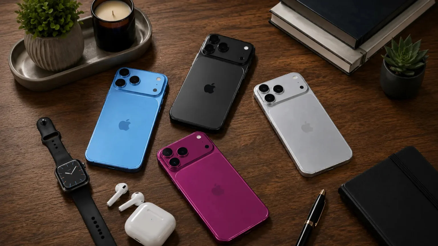 Какие новые iPhone выйдут осенью 2026. 18 Pro и 18 Pro Max выйдут в новых цветах. Фото.